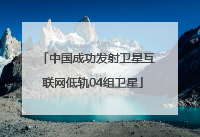 中国成功发射卫星互联网低轨04组卫星